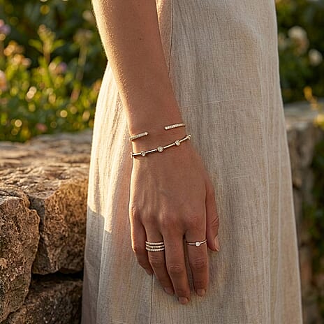 Luxuriant Lab Grown Diamond (SI-GH) Tennis Bracelet (Size 7.5) in 18K Yellow Gold Overlay Sterling Silver 1.00 Ct,