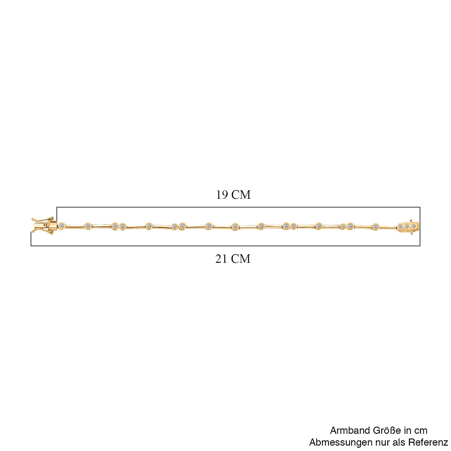 Black Friday Doorbuster Deal - Luxuriant Lab Grown Diamond (SI-GH) Tennis Bracelet (Size 7.5) in 18K Yellow Gold Overlay Sterling Silver 1.00 Ct, Silver Wt. 9.21 Gms.