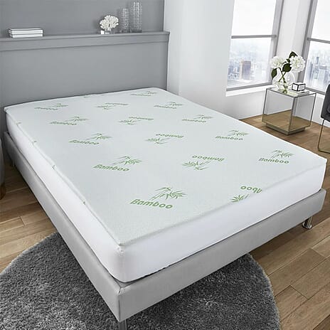 Bamboo Memory Foam Mattress Topper (Single) - White