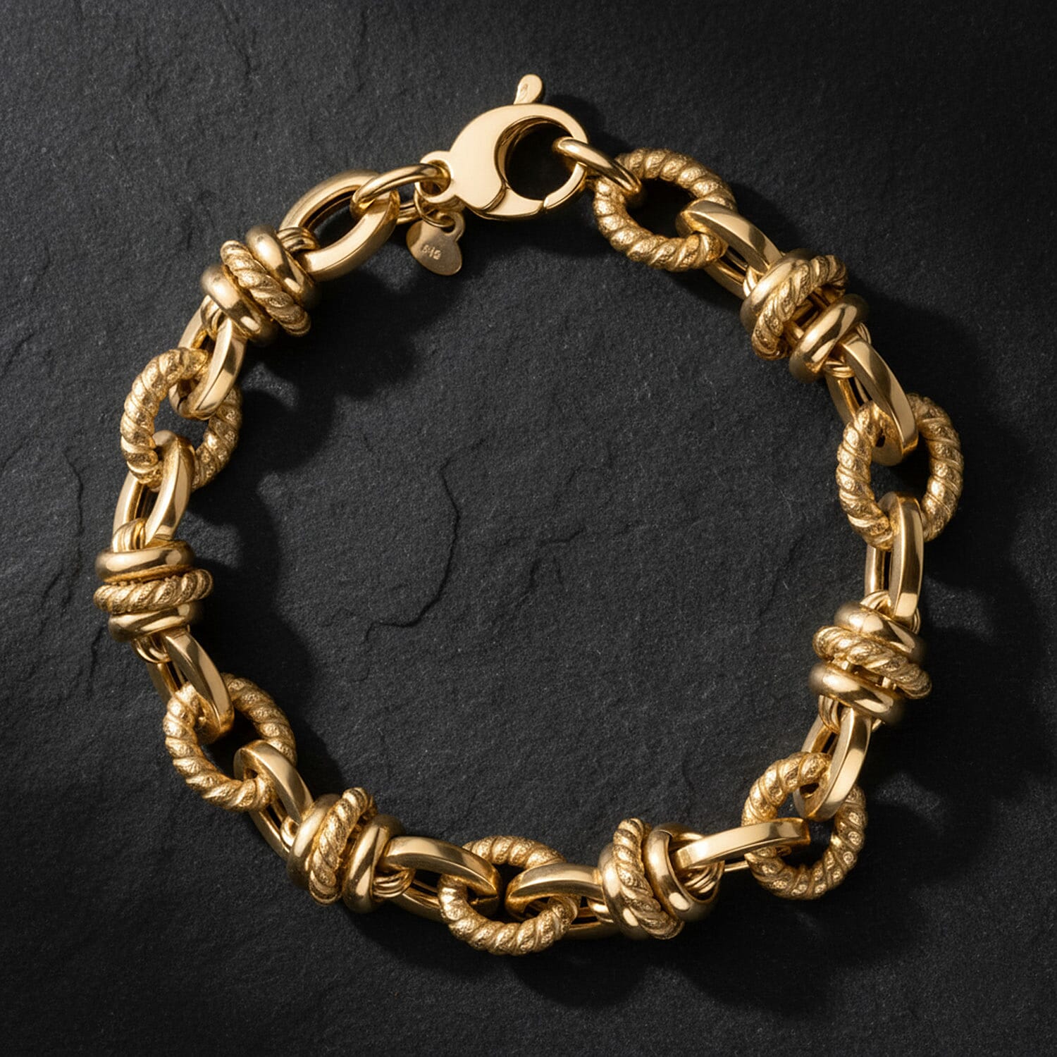 Maestro Collection - 9K Yellow Gold Bracelet (Size 7.5) with Lobster Clasp, 8.00 gram