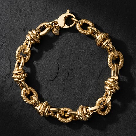 Maestro Collection -9K Yellow Gold Bracelet (Size 7.5) with Lobster Clasp 8.00 Gms.