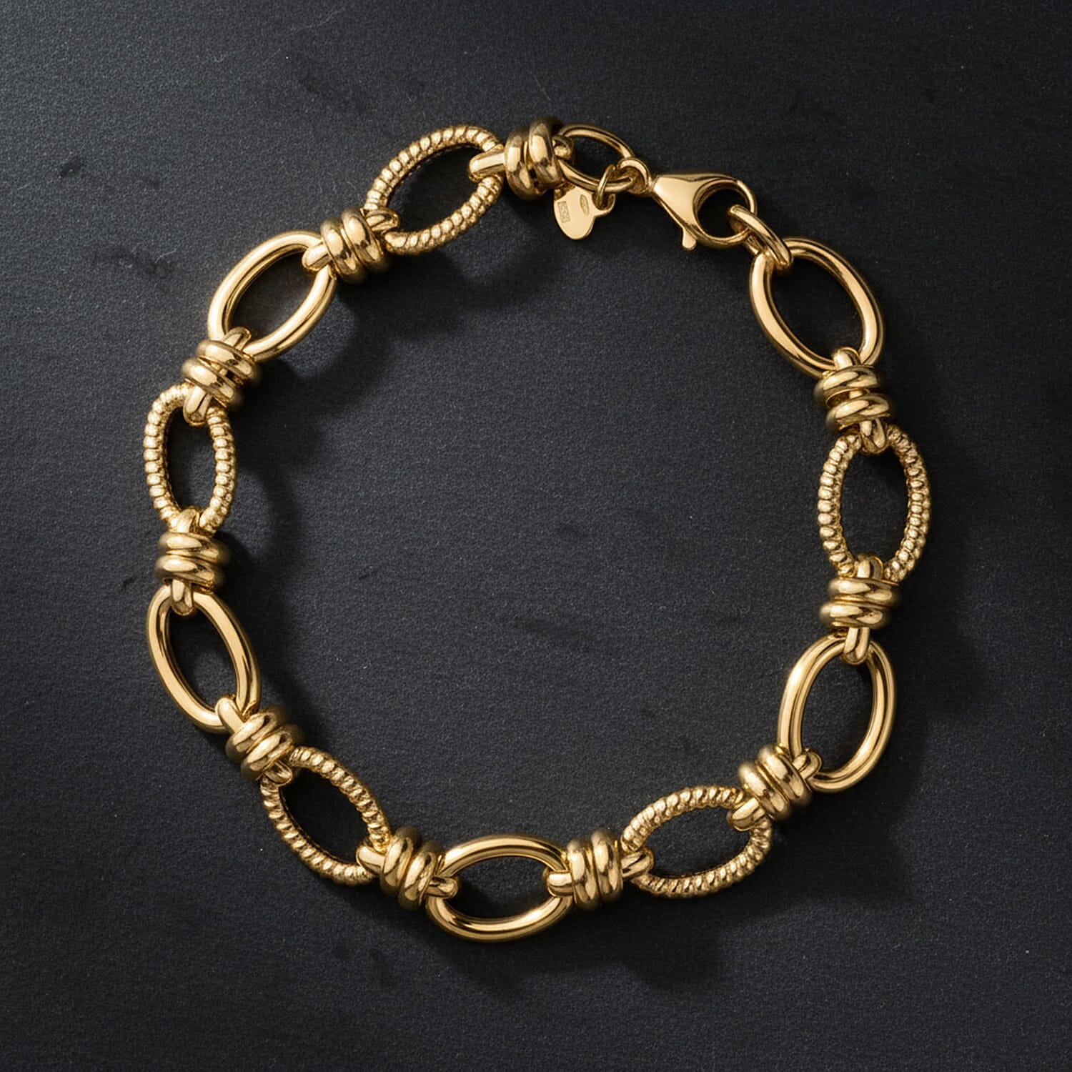 Maestro Collection - 9K Yellow Gold Bracelet (Size 7.5) with Lobster Clasp, Gold Wt. 4.65 Gms.