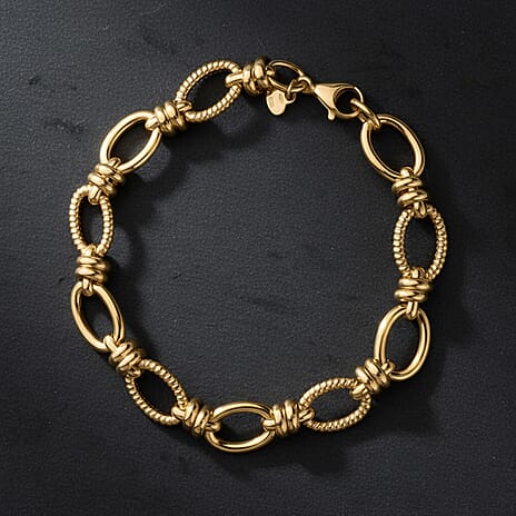 Maestro Collection - 9K Yellow Gold Bracelet (Size 7.5) with Lobster Clasp, Gold Wt. 4.65 Gms.
