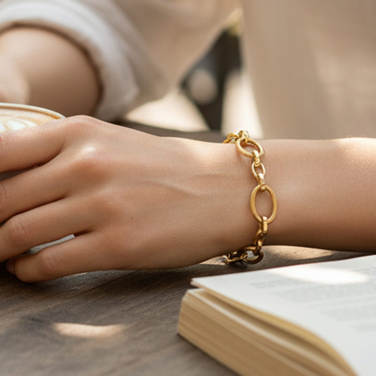 9K Yellow Gold Oval Links Bracelet (Size 7.5)