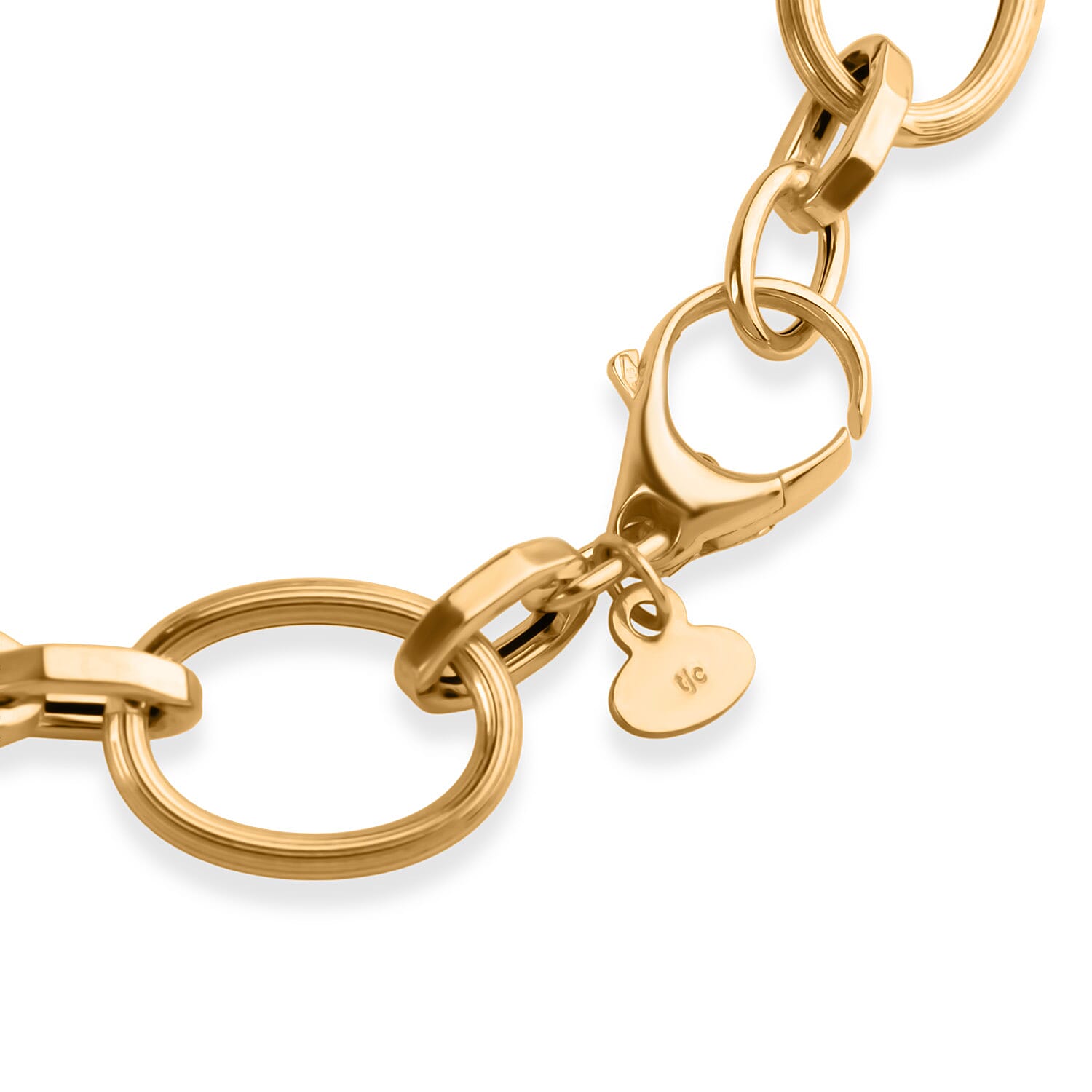 9K Yellow Gold Oval Links Bracelet (Size 7.5)