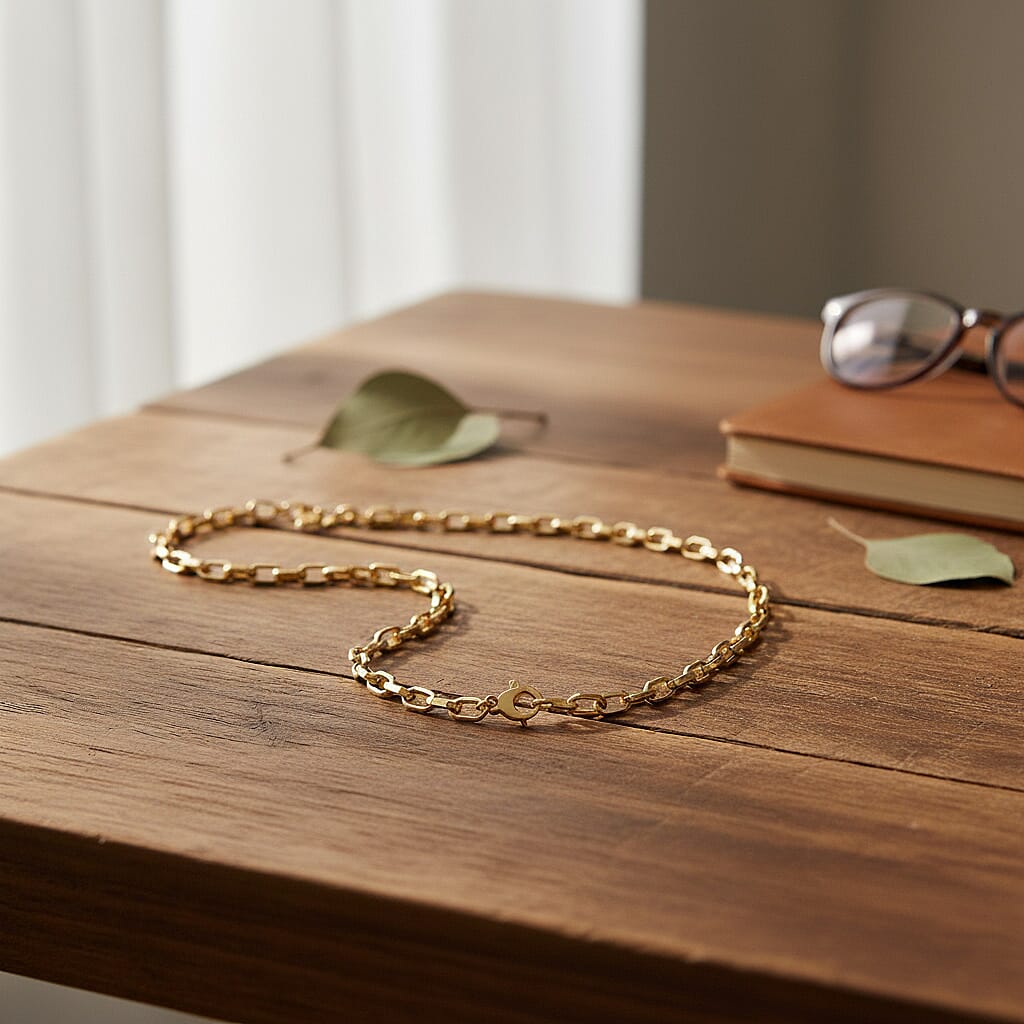 Maestro Collection- 9K Yellow Gold Necklace (Size 20) with Lobster Clasp, Gold Wt. 9.00 Gms.