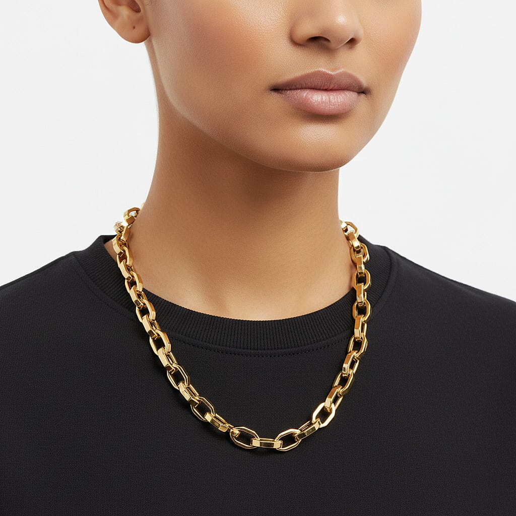 Maestro Collection- 9K Yellow Gold Necklace (Size 20) with Lobster Clasp, Gold Wt. 9.00 Gms.