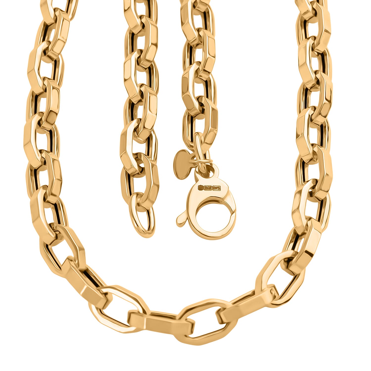 Maestro Collection- 9K Yellow Gold Necklace (Size 20) with Lobster Clasp, Gold Wt. 9.00 Gms.