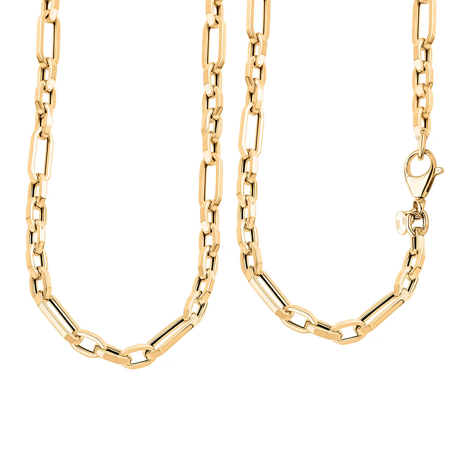 Maestro Collection - Italian Made- 9K Yellow Gold Cable Figaro Necklace (Size 20) with Lobster Clasp, Gold Wt. 5.65 Gms.