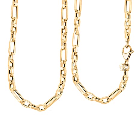 Maestro Collection - Italian Made- 9K Yellow Gold Cable Figaro Necklace (Size 20) with Lobster Clasp, Gold Wt. 5.65 Gms.