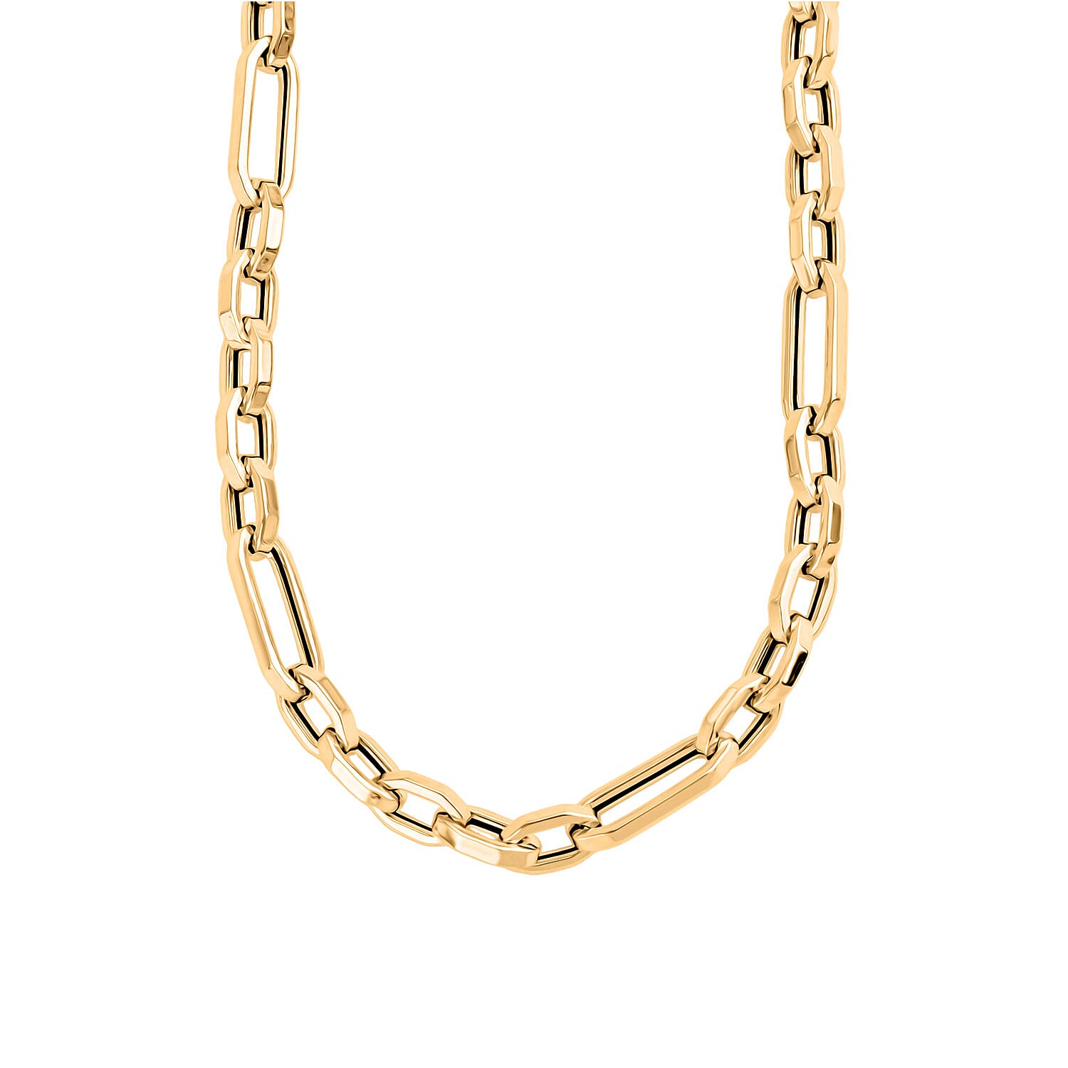 Maestro Collection - Italian Made- 9K Yellow Gold Cable Figaro Necklace (Size 20) with Lobster Clasp, Gold Wt. 5.65 Gms.
