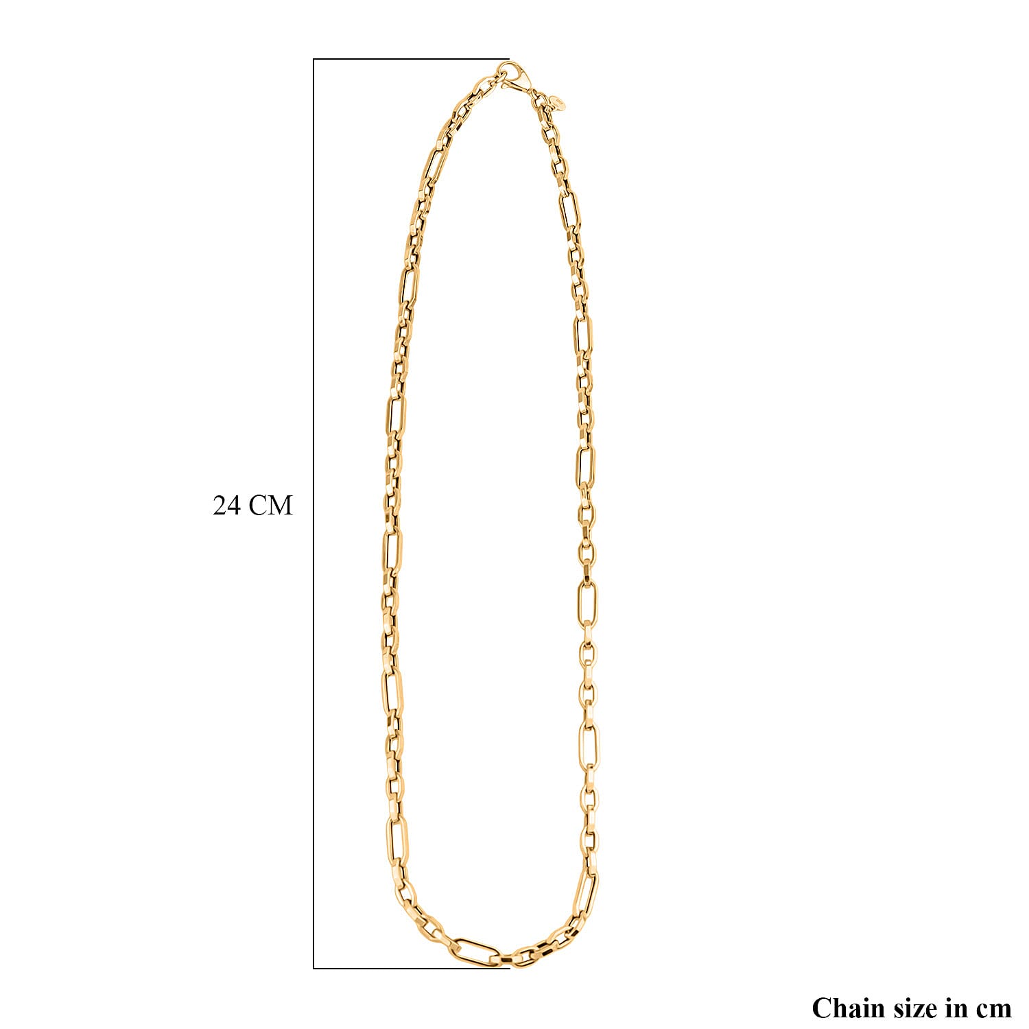 Maestro Collection - Italian Made- 9K Yellow Gold Cable Figaro Necklace (Size 20) with Lobster Clasp, Gold Wt. 5.65 Gms.