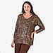 THE SHOWSTOPPER - Sugar Crisp Foil Printed Embellished Jumper (One Size) - Mocha