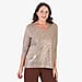 THE SHOWSTOPPER - Sugar Crisp Foil Printed Embellished Jumper (One Size) - Mocha