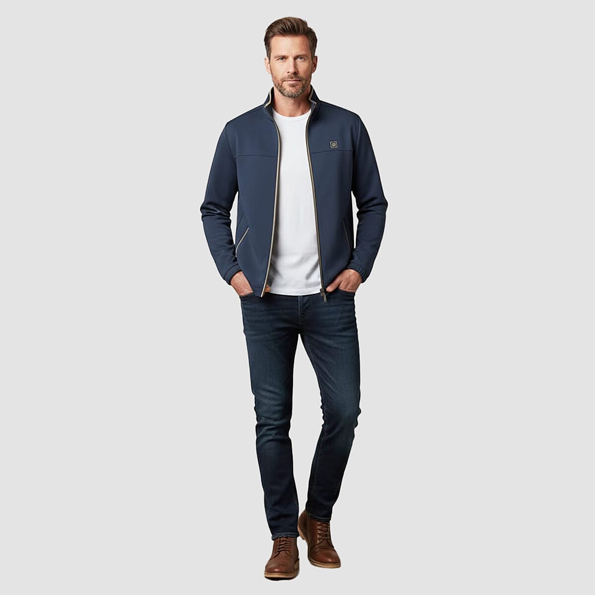 JJ Wills Full Zip Fleece Jacket With Contrast Tipping 