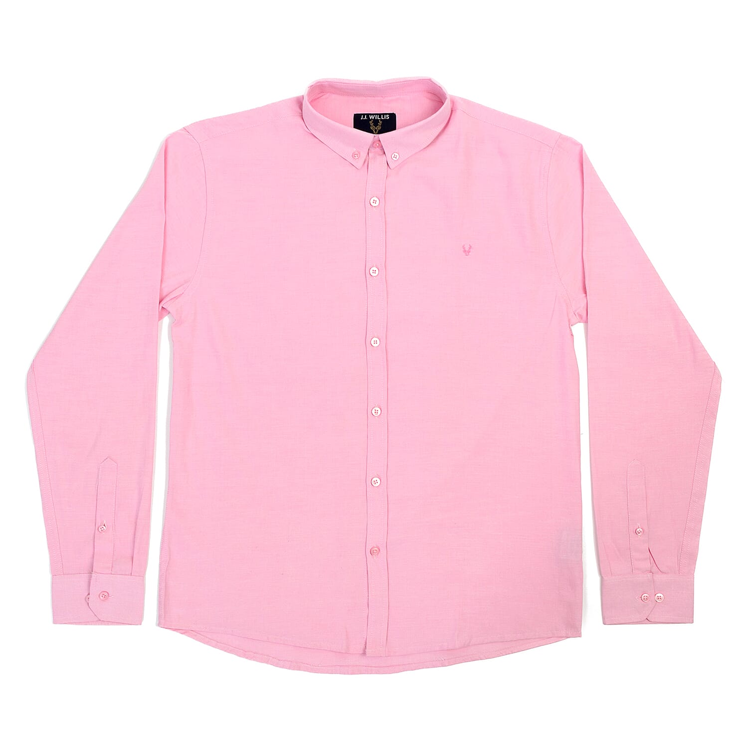 JJ Willis Mens Long Sleeve Shirt (Size L) - Pink