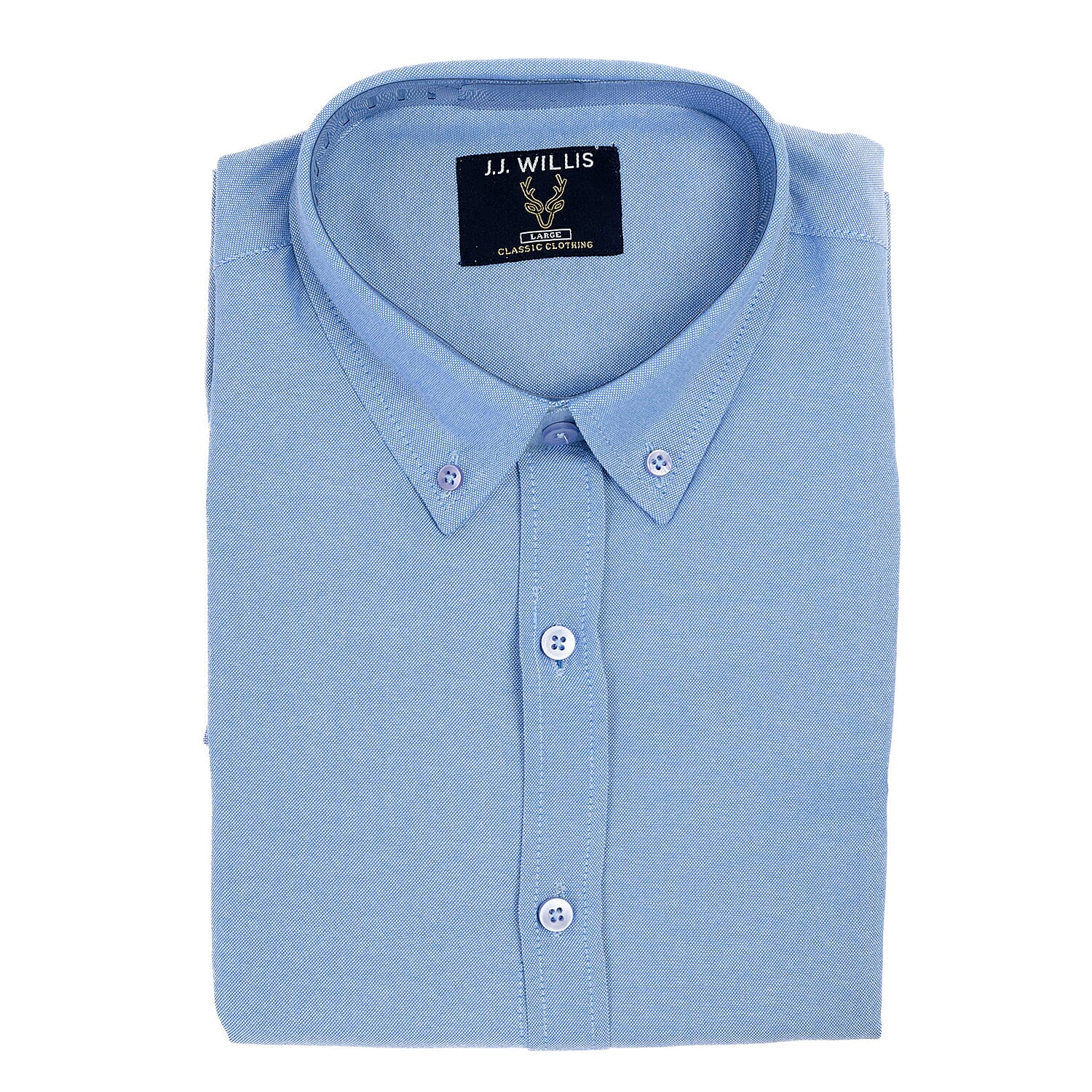 JJ Willis Mens Long Sleeve Shirt (Size L) - Blue