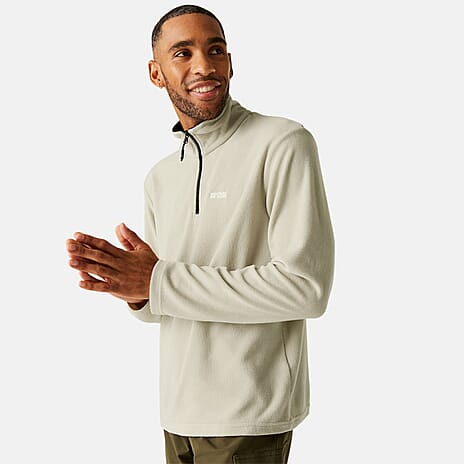 Regatta Mens Lightweight Half Zip Fleece (Size L) - Beige