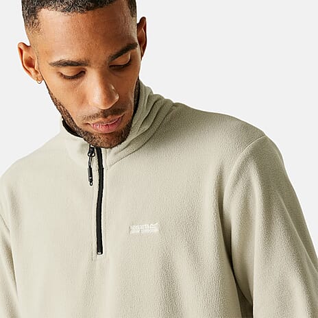 Regatta Mens Lightweight Half Zip Fleece (Size L) - Beige