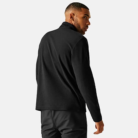 Regatta Mens Lightweight Half Zip Fleece (Size L) - Black