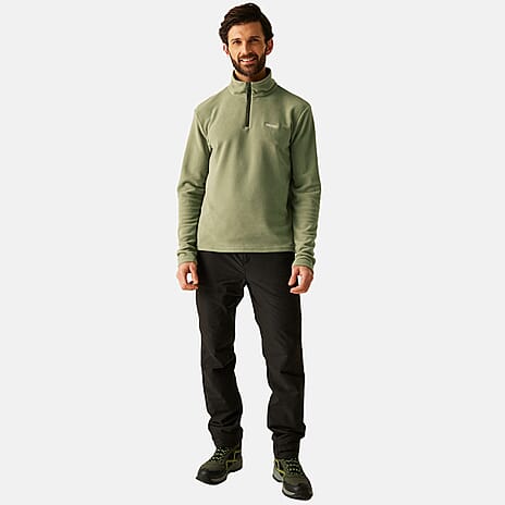 Regatta Mens Lightweight Half Zip Fleece (Size XL) - Olive Green