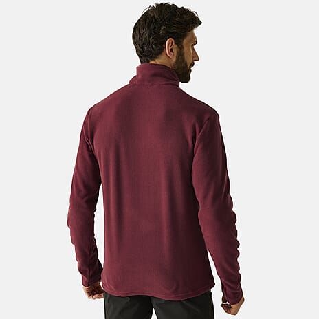 Regatta Mens Lightweight Half-Zip Fleece (Size XXXL) - Dark Maroon