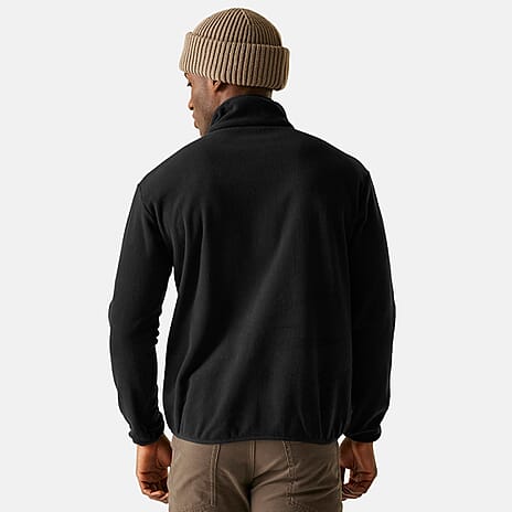 Regatta Mens Micro-Fleece Half-Zip Jacket (Size XXL) - Black
