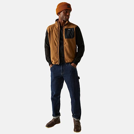 Regatta Mens Fleece Gilet With Zipped Chest Pocket (Size XXL) - Brown