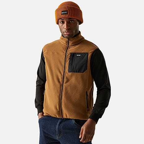 Regatta Mens Fleece Gilet With Zipped Chest Pocket (Size 5XL) - Brown