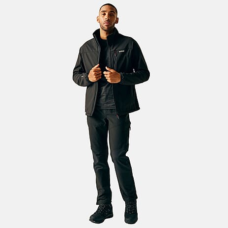 Regatta Mens Waterprrof Windproof Softshell Jacket (Size XL) - Black