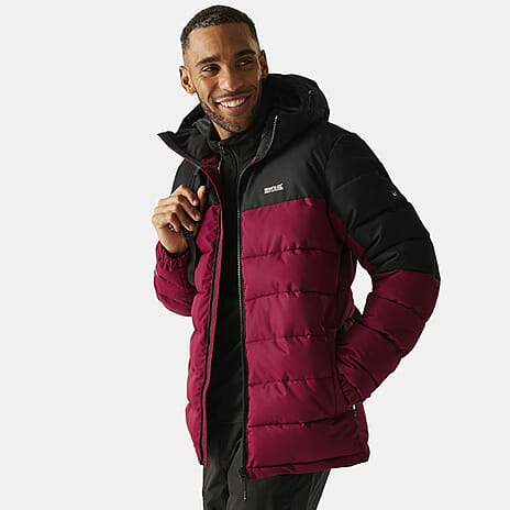 Regatta Mens Padded Jacket With Hood (Size XXL) - Maroon