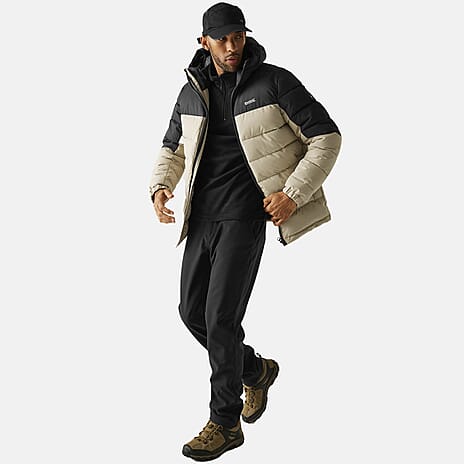 Regatta Mens Padded Jacket With Hood (Size M) - Grey