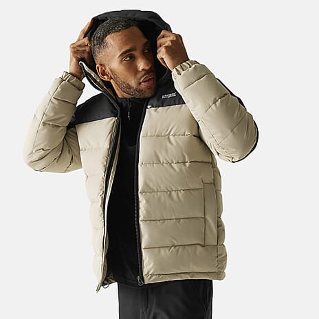 Regatta Mens Padded Jacket With Hood (Size XXL) - Grey