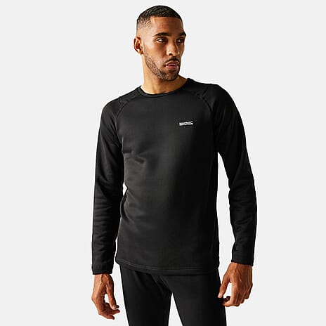 Regatta Mens Supersoft Thermal Baselayer Set (Size L) - Black