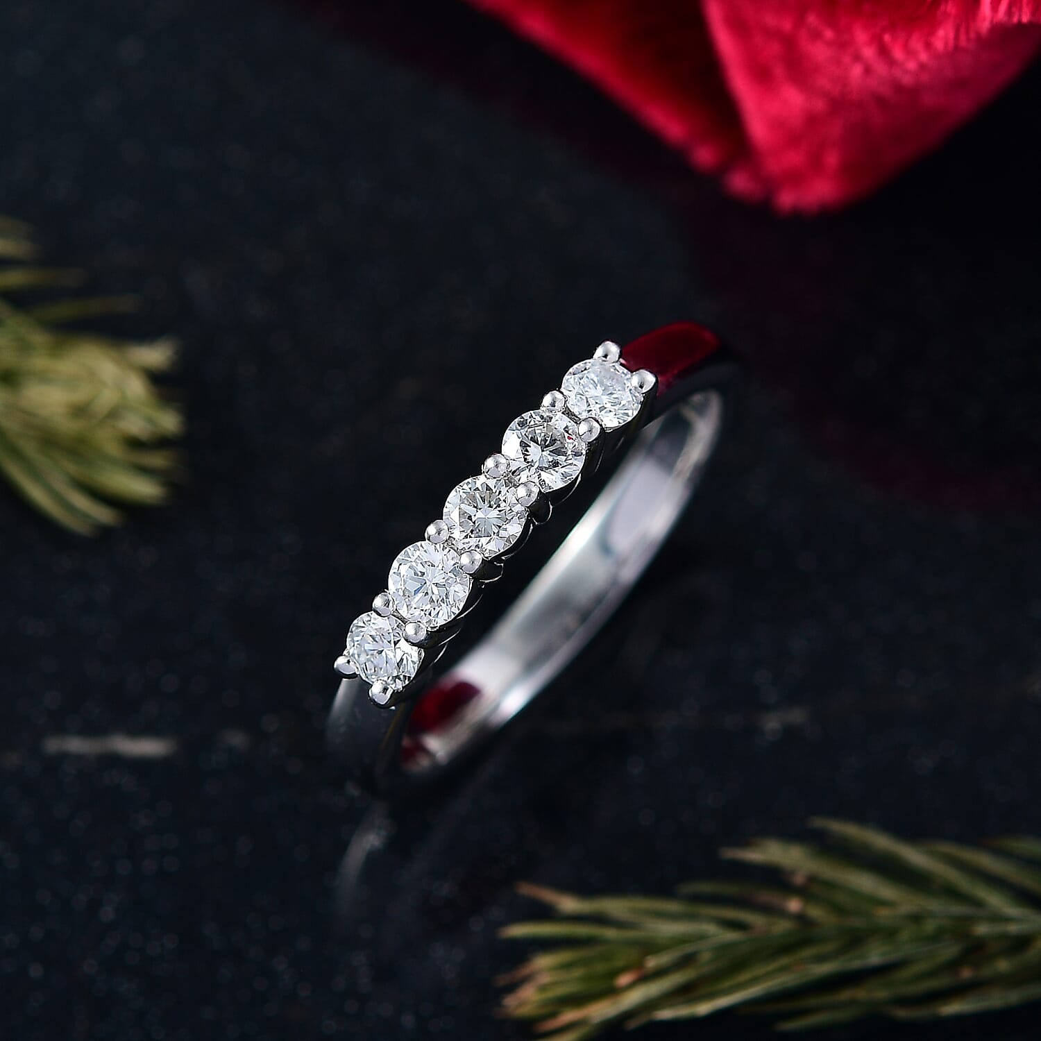 Luxuriant Lab Grown Diamond Ring in Sterling Silver