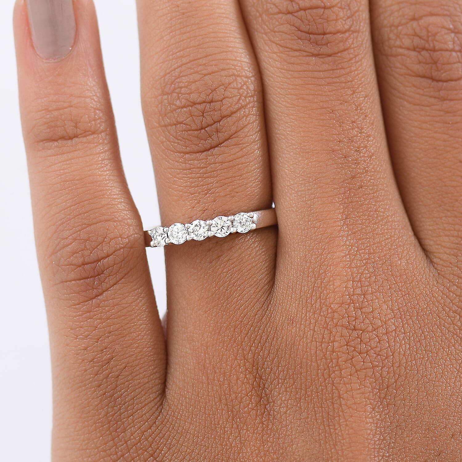 Luxuriant Lab Grown Diamond Ring in Sterling Silver