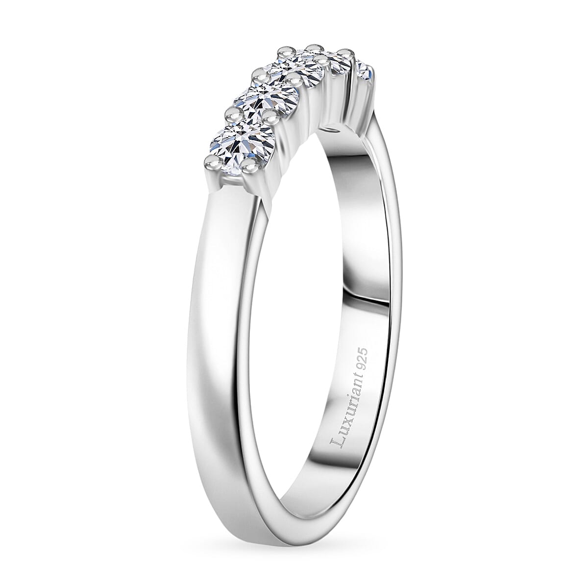 Luxuriant Lab Grown Diamond Ring in Sterling Silver
