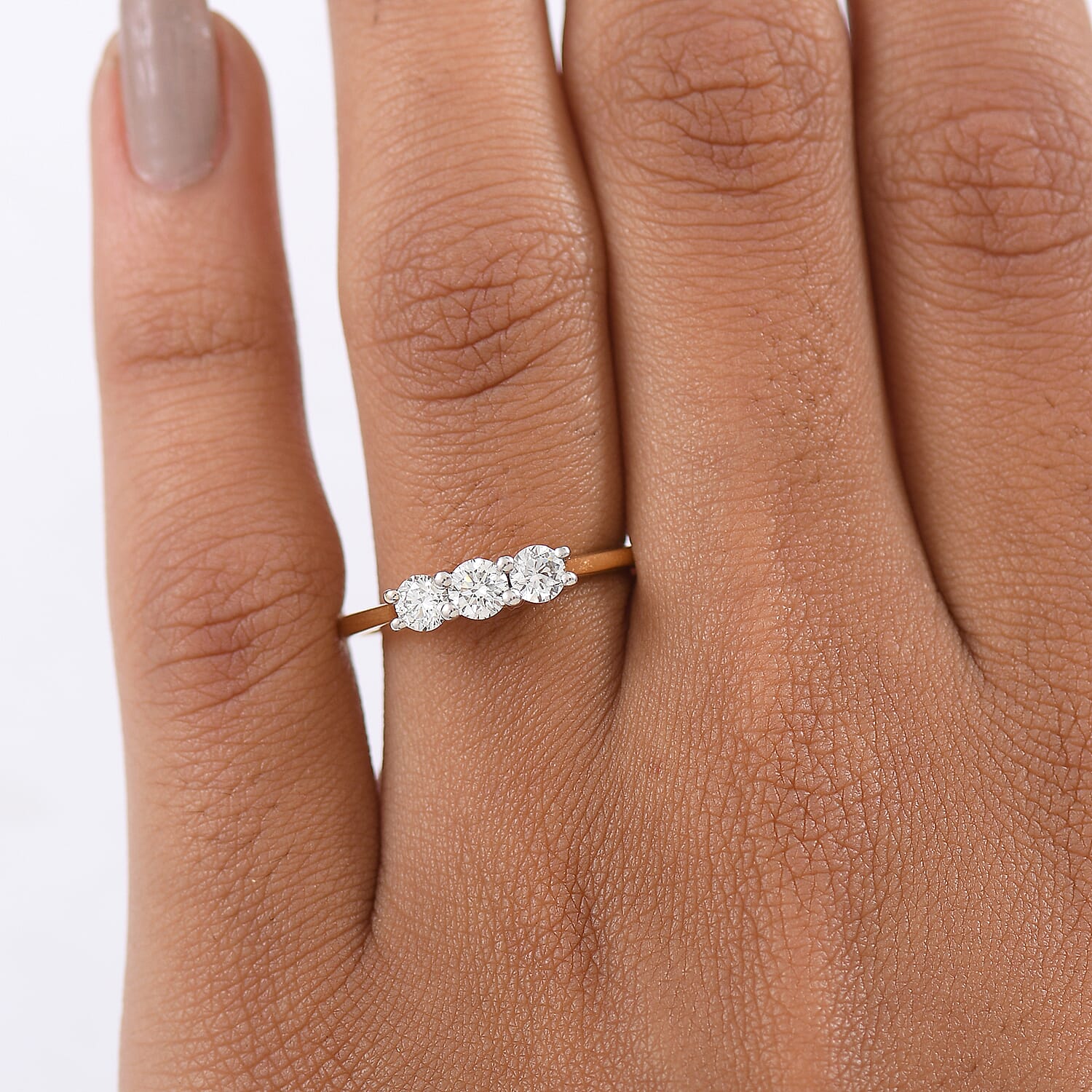 Luxuriant Lab Grown Diamond Band Ring in Sterling Silver