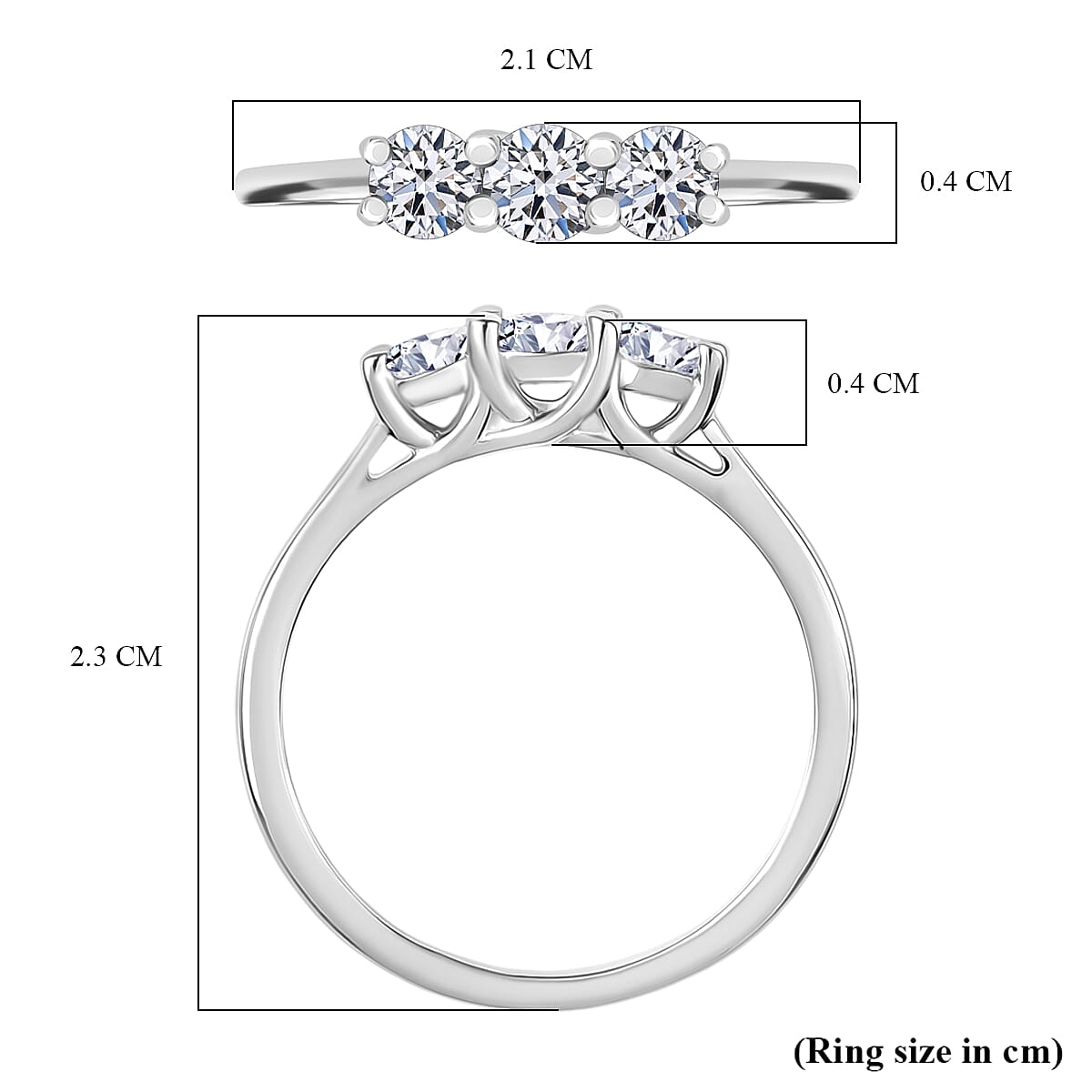 Luxuriant Lab Grown Diamond Band Ring in Sterling Silver