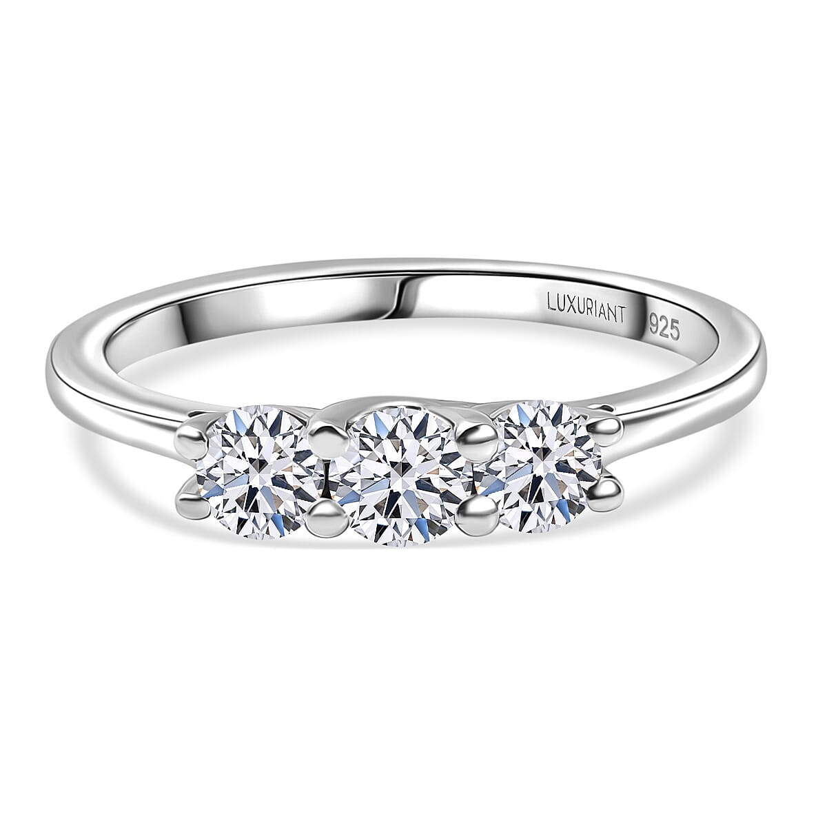 Luxuriant Lab Grown Diamond Band Ring in Sterling Silver