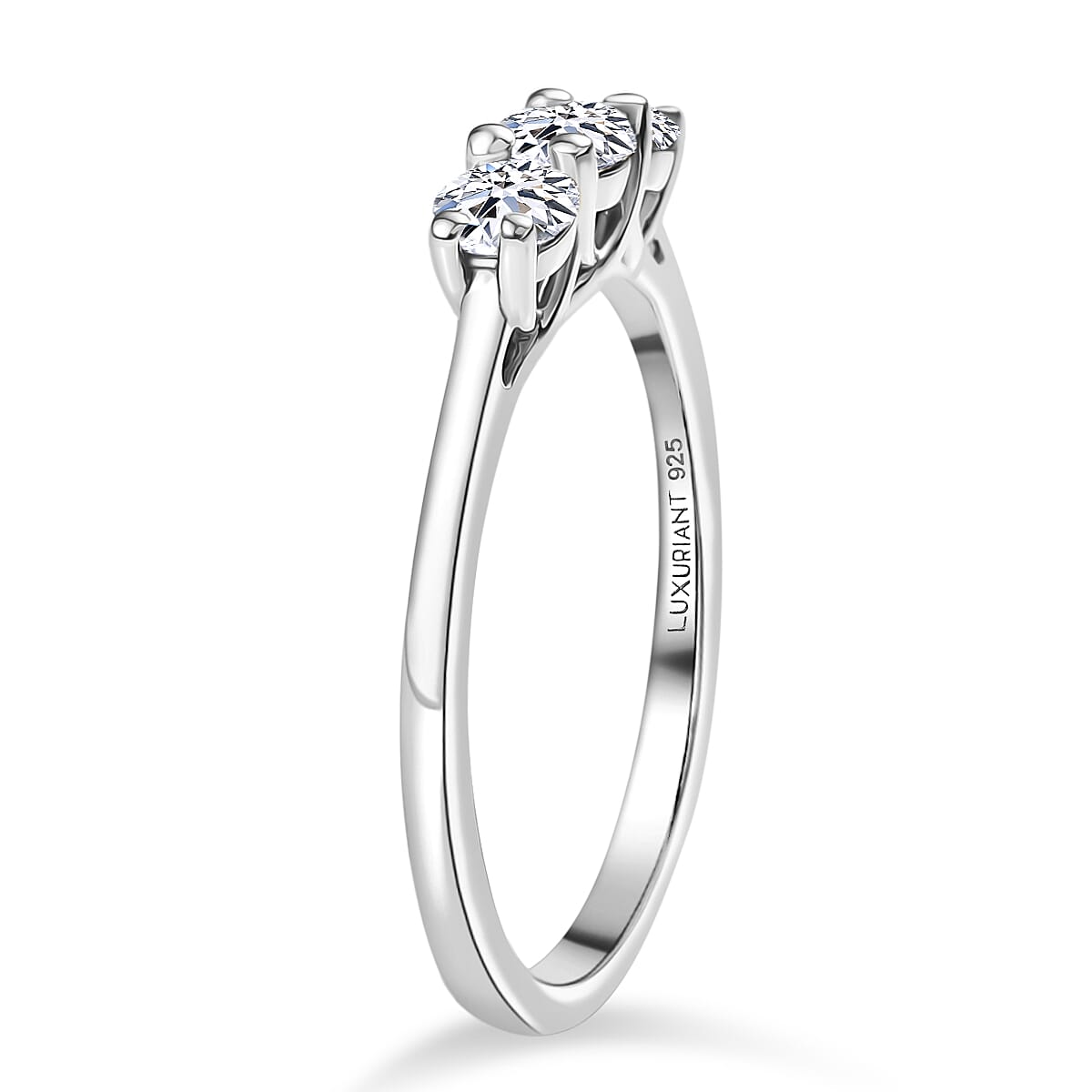 Luxuriant Lab Grown Diamond Band Ring in Sterling Silver