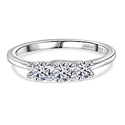 Luxuriant Lab Grown Diamond Band Ring in Sterling Silver