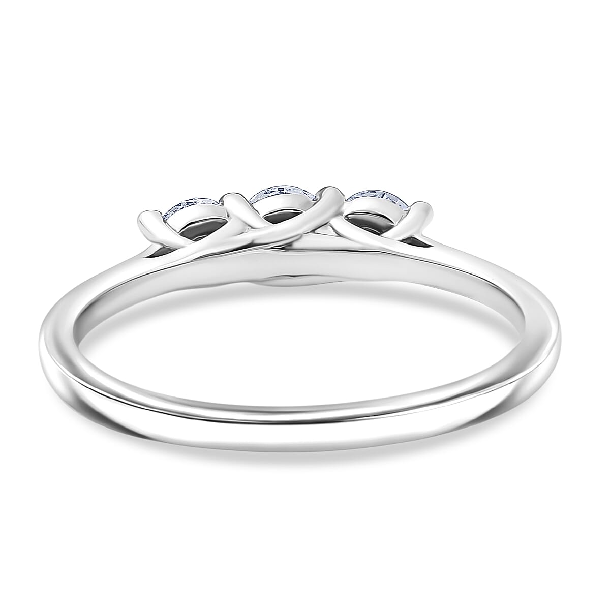 Luxuriant Lab Grown Diamond Band Ring in Sterling Silver