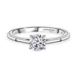Luxuriant SI-G-H Lab Grown Diamond Solitaire Ring in Sterling Silver