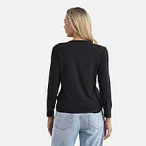 La Marey Viscose Classic Round Neck T-Shirt (Size S) - Dark Gray