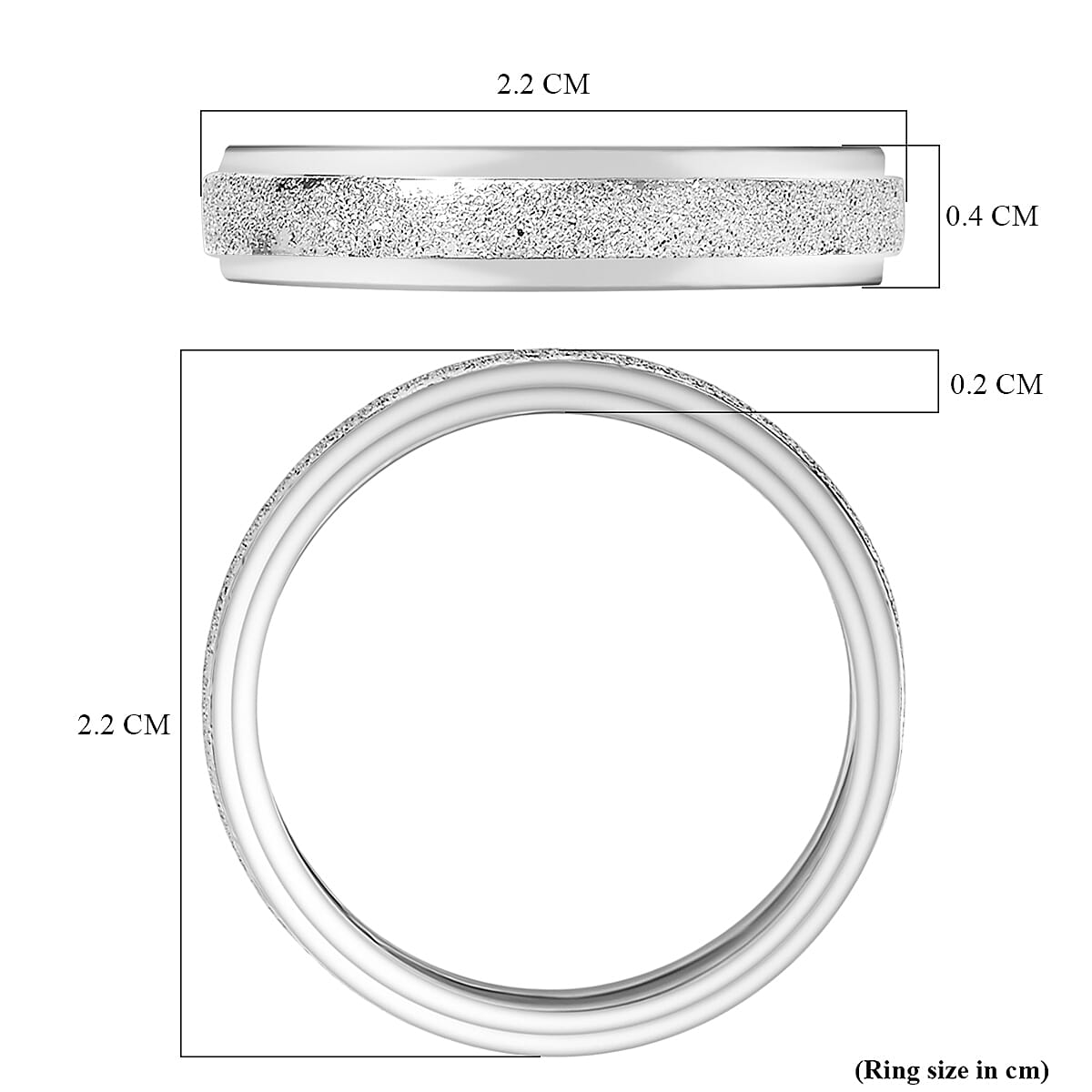 Designer Inspired - Sterling Silver Band Ring