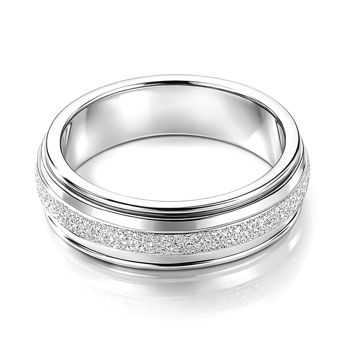 Italian Made- 925 Sterling Silver Band Ring