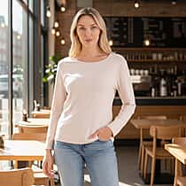 La Marey Classic Rayon T-shirt (Size 8 to 10) - Beige