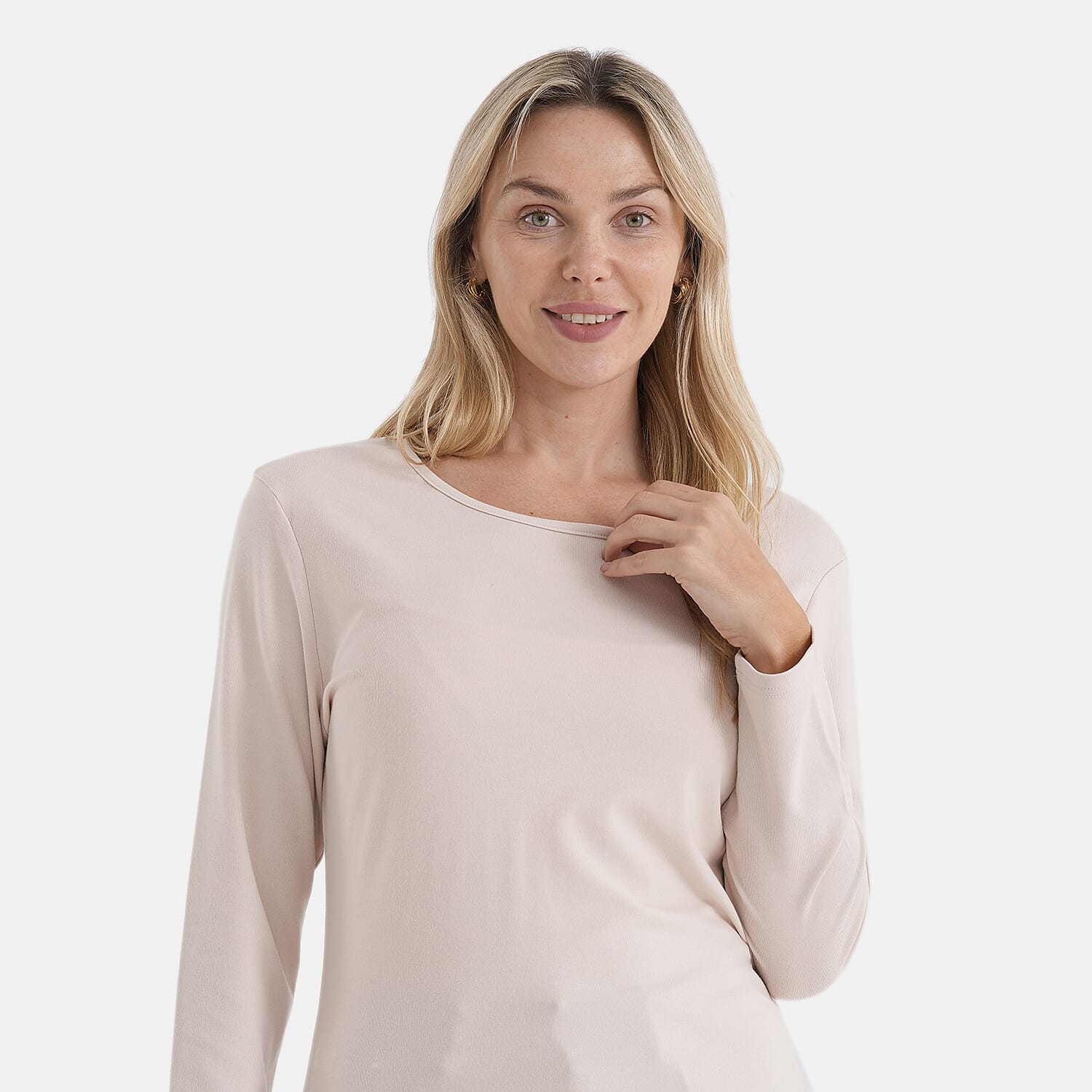 La Marey Classic Rayon T-shirt (Size 8 to 10) - Beige