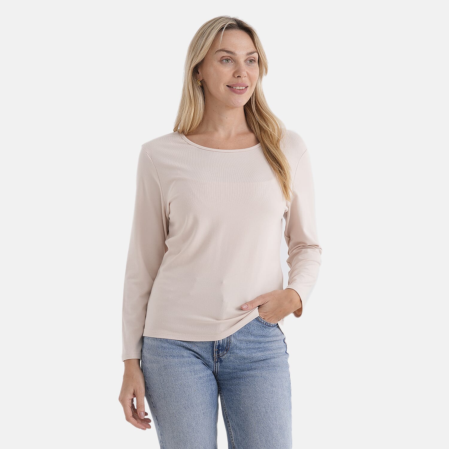 La Marey Classic Rayon T-shirt (Size 12 to 14) - Beige